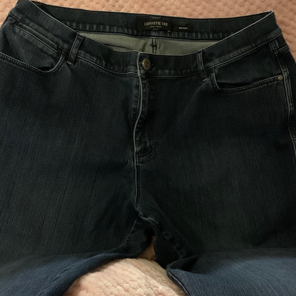 Lafayette 148 New York Mercer size 12 Women's Indigo Straight Leg Jeans